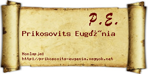 Prikosovits Eugénia névjegykártya